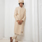 Fawn threadwork sherwani