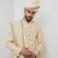 Beige Floral Zardosi Sherwani Success