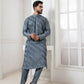 Grey Pintuck Kurta set