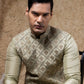 Hand Embroidered Zari Jacket Kurta Set