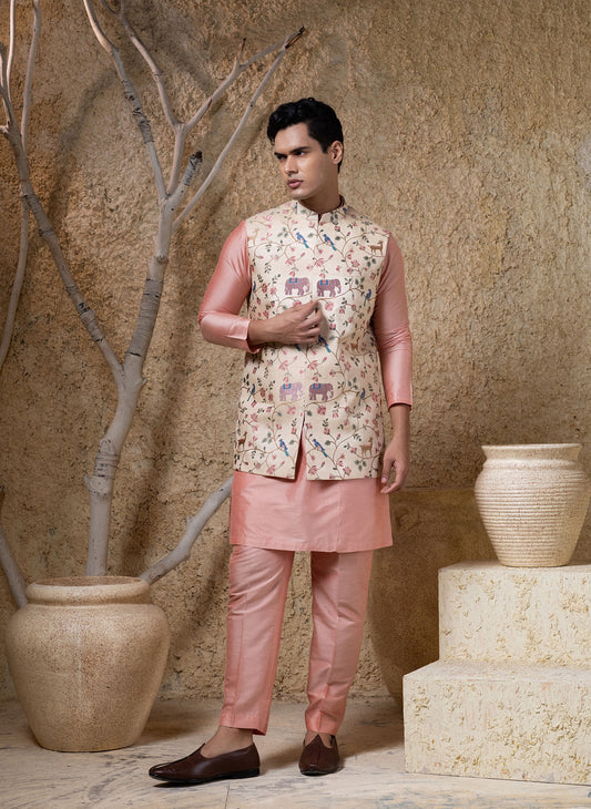 Jungle Jaal Jacket Kurta Set
