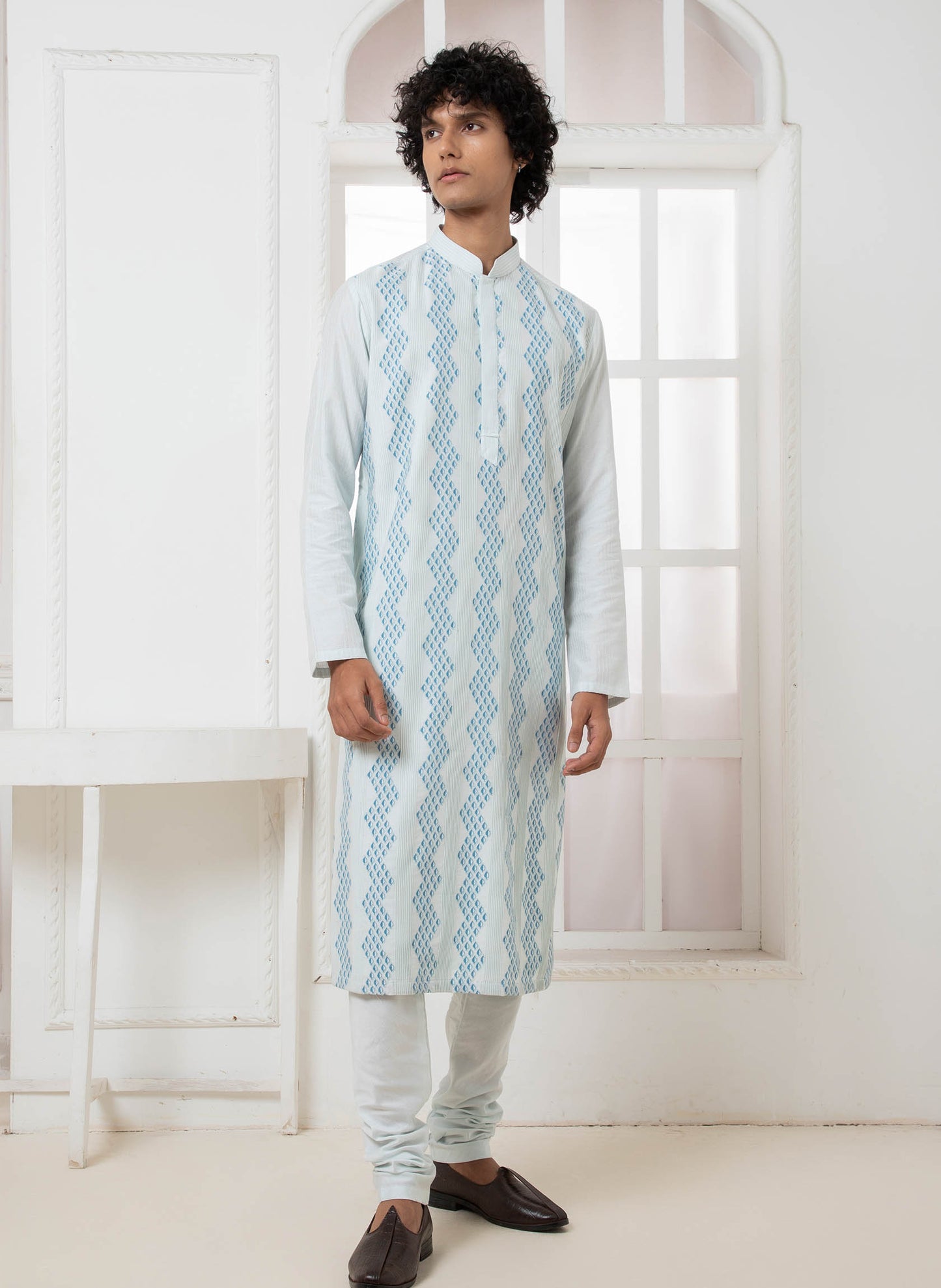 Light Blue Pintuck Kurta set