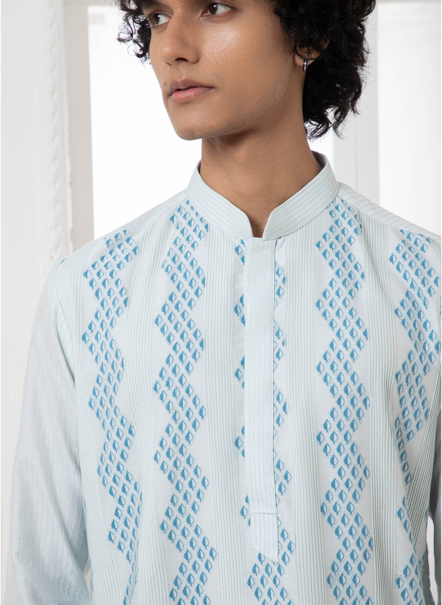 Light Blue Pintuck Kurta set