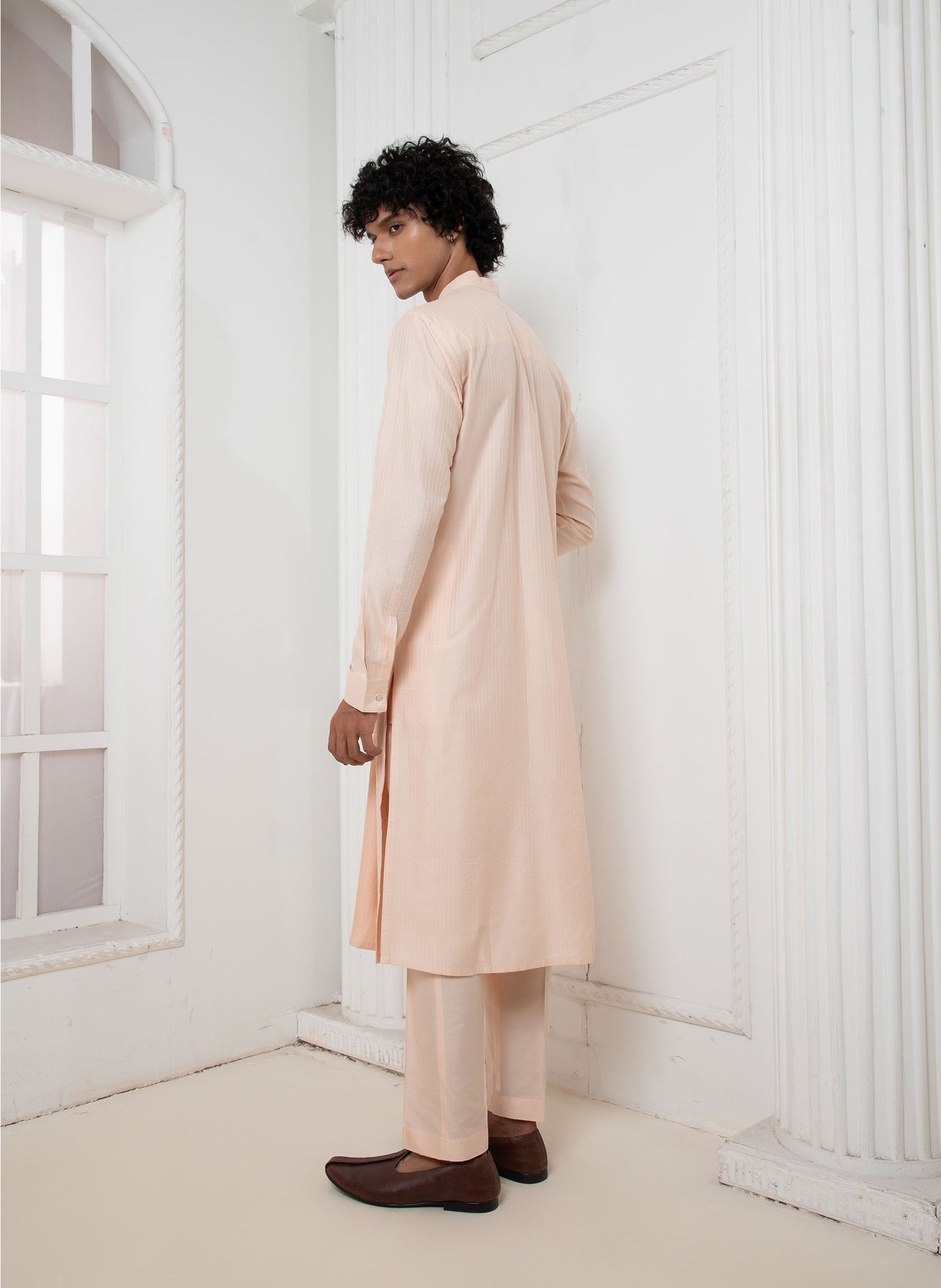 Light pink Zardosi Kurta Set