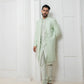 Mint long jacket with Kurta set