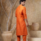 Orange Pintuck Kurta Set