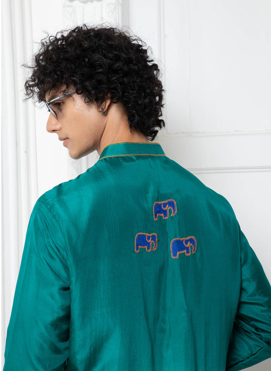 Ombre Embroidered Kurta Set