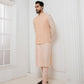 Powder pink jacket with kurta set