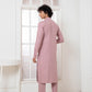 Purple Pintuck Kurta Set