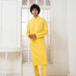 Yellow Crush Pintuck Kurta Set