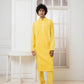 Yellow Crush Pintuck Kurta Set