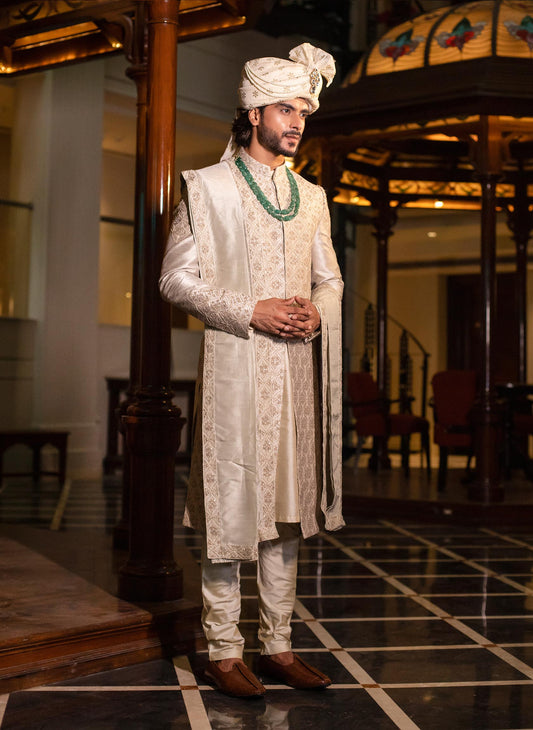 hand-embroidered-sherwani-with-kurta-and-dupatta-set