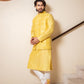 lemon-yellow-mirror-jacket-with-kurta-set