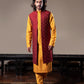 maroon-embroidered-jacket-with-honey-kurta-set