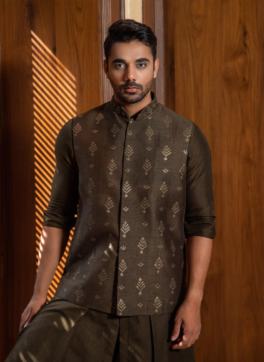 olive-hand-embroidered-jacket-with-kurta-set