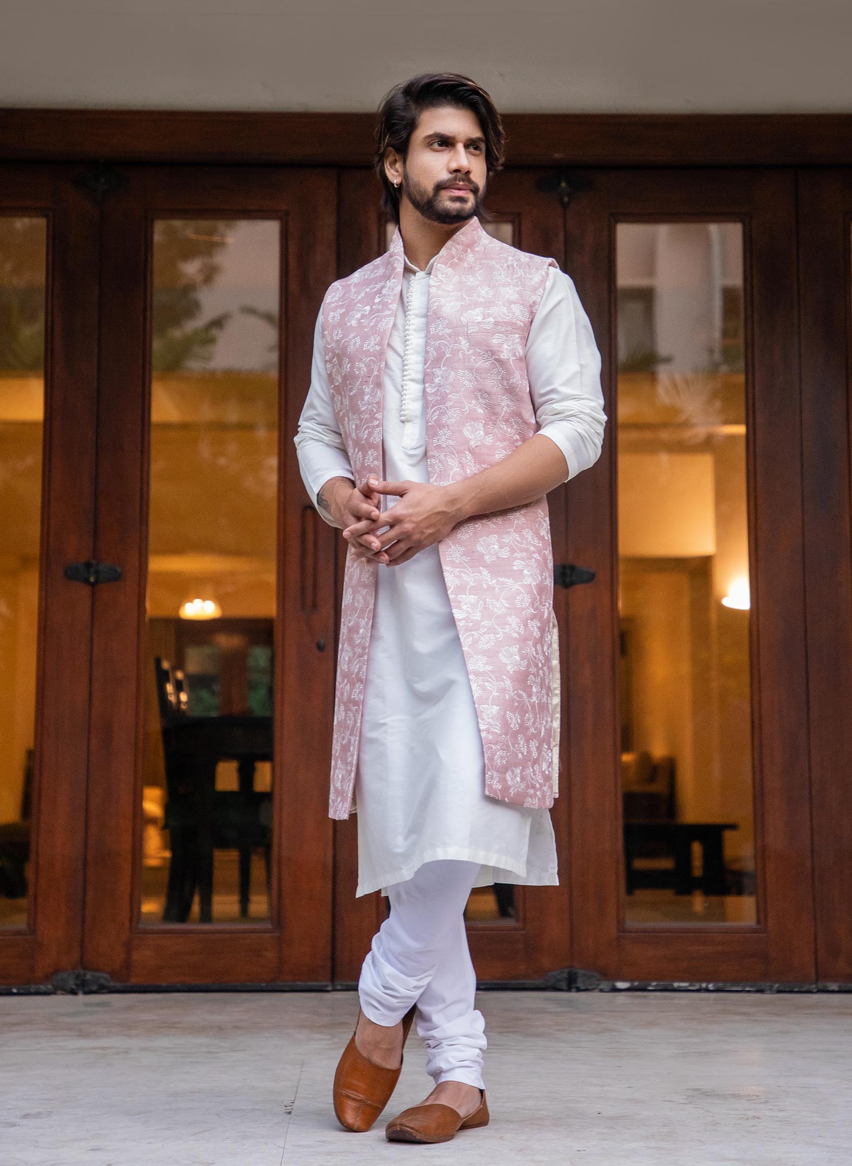 onion-pink-embroidered-jacket-with-offwhite-kurta-set