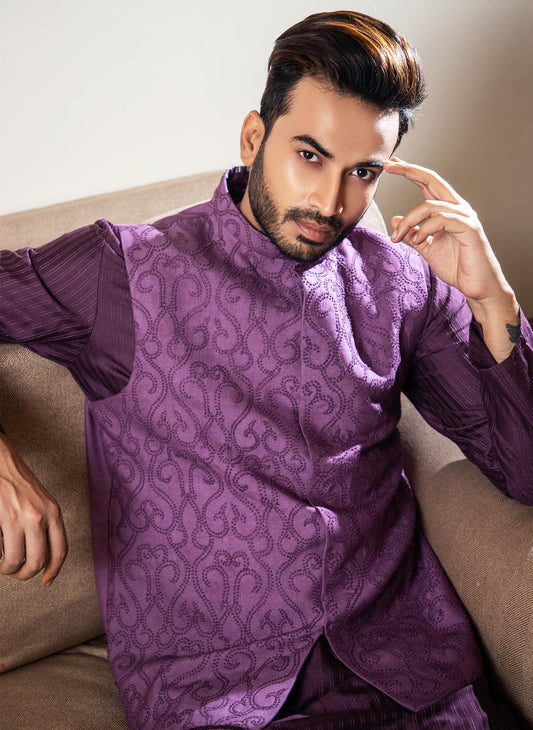 purple-french-knot-jacket-set